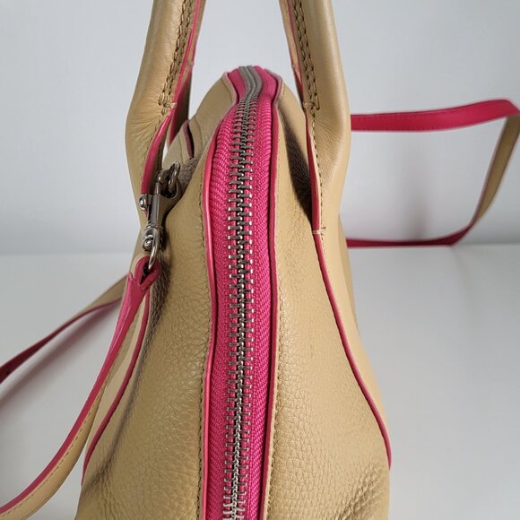 Coach Bleecker Preston Satchel In Edgepaint and Pink Leather I Crossbody - Picture 6 of 10